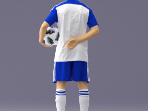 soccer player 1114-7 3d print ready 3D Print Model