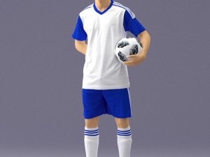 soccer player 1114-7 3d print ready 3D Print Model