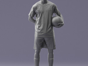 soccer player 1114-7 3d print ready 3D Print Model