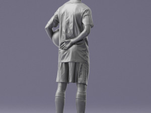 soccer player 1114-7 3d print ready 3D Print Model