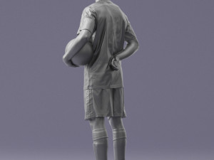 soccer player 1114-7 3d print ready 3D Print Model