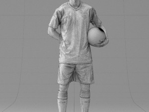 soccer player 1114-7 3d print ready 3D Print Model
