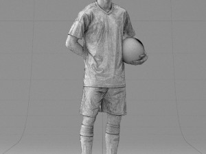 soccer player 1114-7 3d print ready 3D Print Model