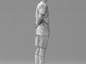 soccer player 1114-7 3d print ready 3D Print Model