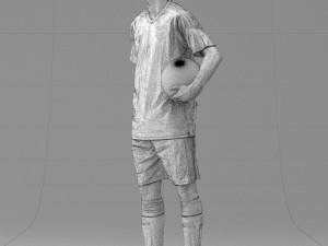 soccer player 1114-7 3d print ready 3D Print Model