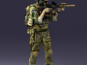 000167 Special Forces Soldier 0722 Modello 3D