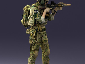000167 Special Forces Soldier 0722 Modello 3D
