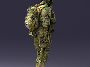 000167 Special Forces Soldier 0722 Modello 3D
