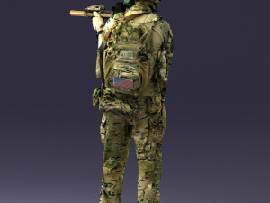 000167 Special Forces Soldier 0722 Modello 3D