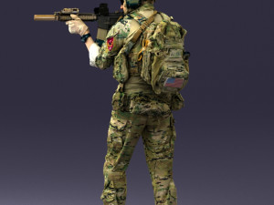 000167 Special Forces Soldier 0722 Modello 3D