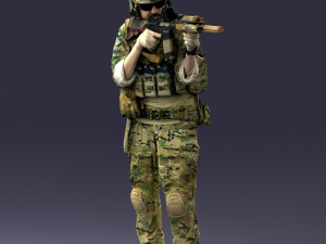 000167 Special Forces Soldier 0722 Modello 3D