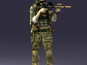 000167 Special Forces Soldier 0722 Modello 3D