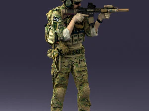 000167 Special Forces Soldier 0722 3D Model