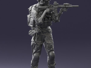 000167 Special Forces Soldier 0722 Modello 3D