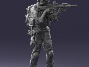 000167 Special Forces Soldier 0722 Modello 3D