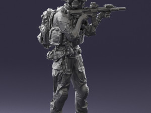 000167 Special Forces Soldier 0722 Modello 3D