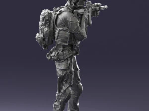 000167 Special Forces Soldier 0722 3D Model