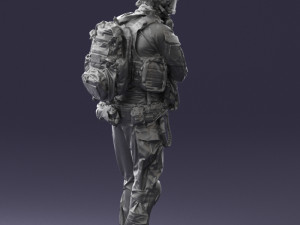 000167 Special Forces Soldier 0722 Modello 3D
