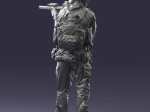 000167 Special Forces Soldier 0722 Modello 3D