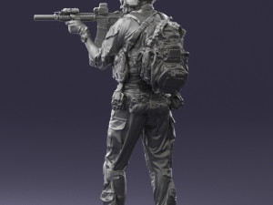 000167 Special Forces Soldier 0722 Modello 3D
