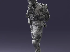 000167 Special Forces Soldier 0722 3D Model