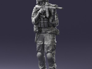000167 Special Forces Soldier 0722 Modello 3D