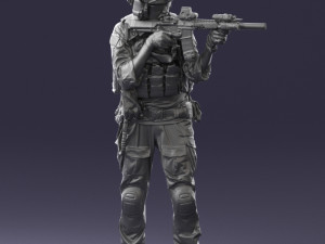 000167 Special Forces Soldier 0722 Modello 3D