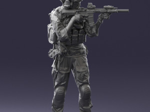 000167 Special Forces Soldier 0722 Modello 3D