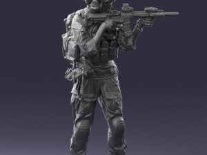 000167 Special Forces Soldier 0722 Modello 3D