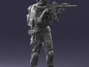 000167 Special Forces Soldier 0722 3D Model