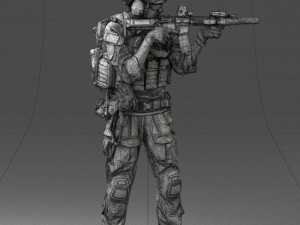 000167 Special Forces Soldier 0722 Modello 3D
