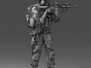 000167 Special Forces Soldier 0722 Modello 3D