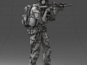 000167 Special Forces Soldier 0722 3D Model