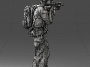 000167 Special Forces Soldier 0722 Modello 3D