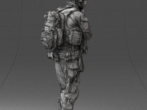 000167 Special Forces Soldier 0722 Modello 3D