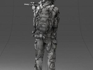 000167 Special Forces Soldier 0722 Modello 3D