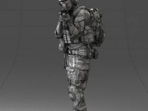 000167 Special Forces Soldier 0722 3D Model