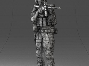 000167 Special Forces Soldier 0722 Modello 3D