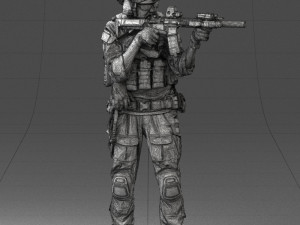 000167 Special Forces Soldier 0722 Modello 3D