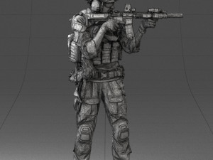 000167 Special Forces Soldier 0722 Modello 3D