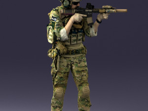 000167 Special Forces Soldier 0722 3dp Model Cetak 3D