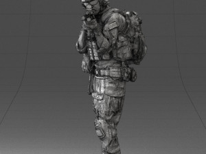 000167 Special Forces Soldier 0722 3dp Model Cetak 3D