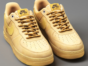001212 nike air force 1 brown 3D-Modell