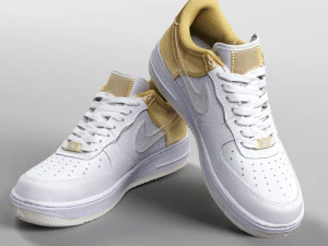 001215 ナイキ エア フォース 1 ホワイト 3Dモデル