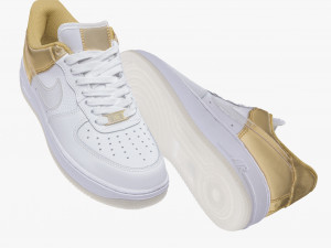 001215 nike air force 1 white Modèle 3D