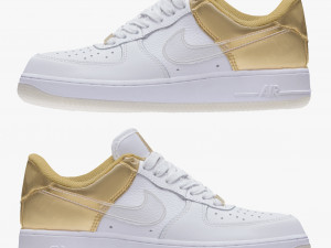 001215 nike air force 1 white Modèle 3D