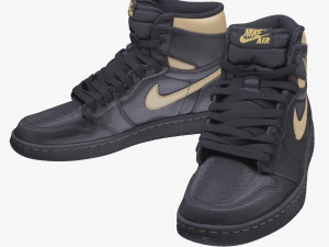 001216 nike jordan black 3D Model