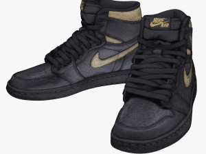 001216 nike jordan black 3D Model