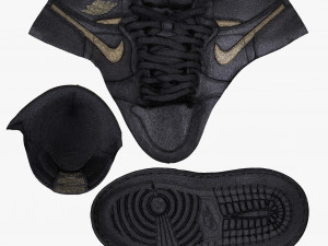 001216 nike jordan black 3D Model