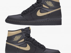 001216 nike jordan black 3D Model